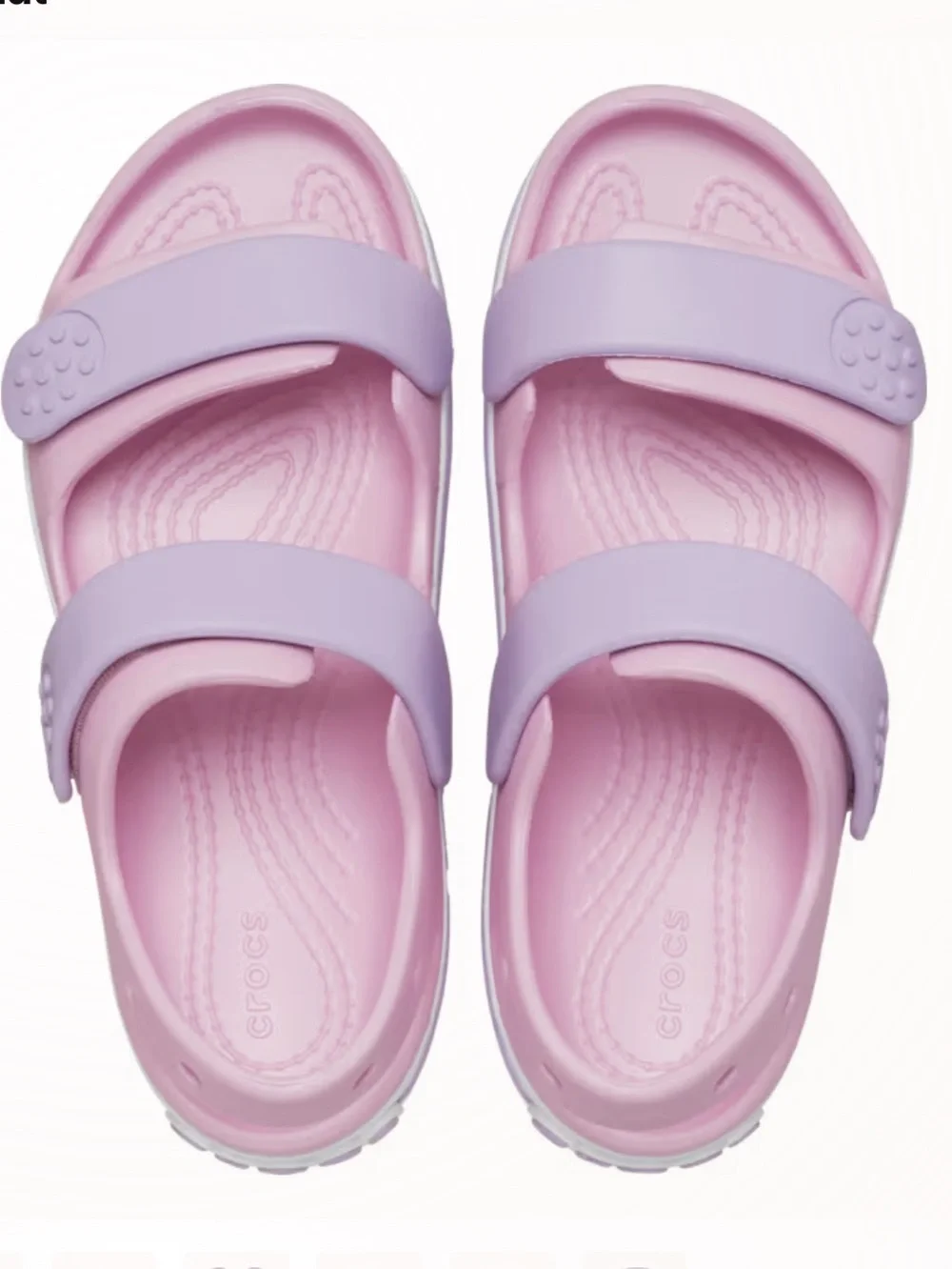 CROCS Kids Crocband Cruiser sandal Lavender and Ballerina Pink Dual-Stra Size:C8